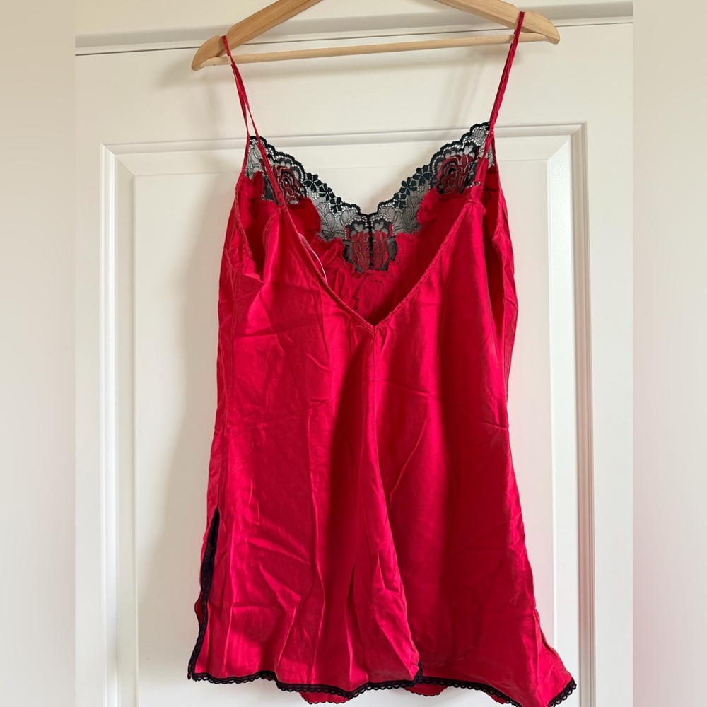 Vintage Victoria's Secret Red Silk Slip Nightie - Picture 2 of 4